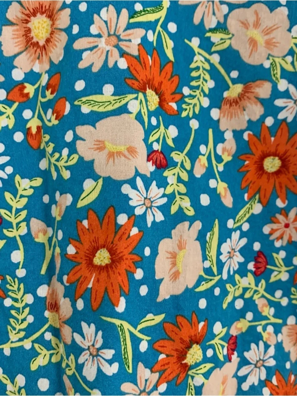 Loft Outlet Floral Puff Sleeve Top Womens M V Neck Button Popover Cotton